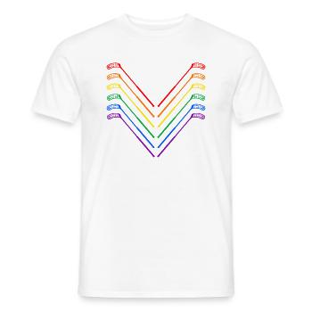 floorball multicolor unihockey - Männer T-Shirt - Weiß - Vorne - AI Model Male 178 dark (178cm)