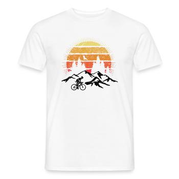Cyclists and Sun Vintage - - Men's T-Shirt - white - Front - AI Model Male 178 dark (178cm)