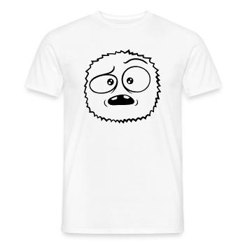 Visage sceptique monstre poilu - T-shirt homme - blanc - Devant - AI Model Male 178 dark (178cm)