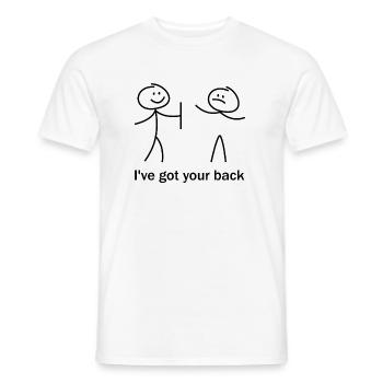 J’ai votre dos - T-shirt homme - blanc - Devant - AI Model Male 178 dark (178cm)