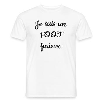 Je suis un FOOT furieux - T-shirt homme - blanc - Devant - AI Model Male 178 dark (178cm)