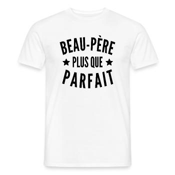 beau-père parfait / cadeau humour beau-père - T-shirt homme - blanc - Devant - AI Model Male 178 dark (178cm)