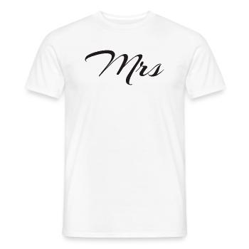 Mr et Mme, Monsieur et Miss Idée cadeau Couples - T-shirt homme - blanc - Devant - AI Model Male 178 dark (178cm)