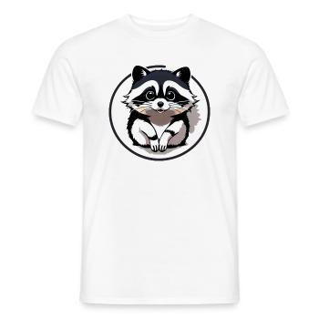 Waschbären süßer Cartoon Waschbär 26 - Männer T-Shirt - Weiß - Vorne - AI Model Male 178 dark (178cm)