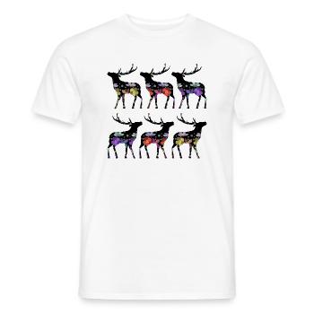 Hirsch - Männer T-Shirt - Weiß - Vorne - AI Model Male 178 dark (178cm)