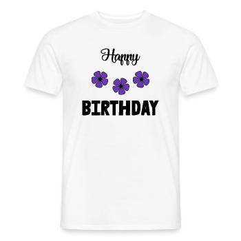 JAHRESTAG. ALLES GUTE ZUM GEBURTSTAG!. ALLES GUTE ZUM GEBURTSTAG!. - Männer T-Shirt - Weiß - Vorne - AI Model Male 178 dark (178cm)