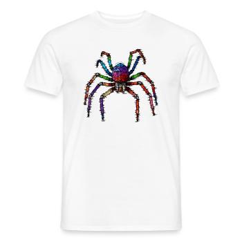 Une araignée comme des arthropodes aux couleurs vives - T-shirt homme - blanc - Devant - AI Model Male 178 dark (178cm)