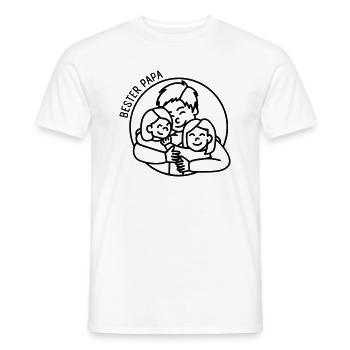 Best Daddy - Daughters - Men's T-Shirt - white - Front - AI Model Male 178 dark (178cm)