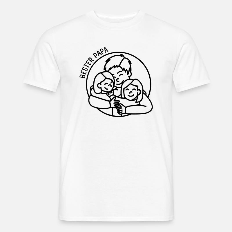 Bester Papa - Töchter - Männer T-Shirt - Weiß