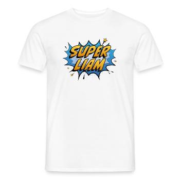 Super Liam - Men's T-Shirt - white - Front - AI Model Male 178 dark (178cm)