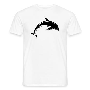 Dolphin - Men's T-Shirt - white - Front - AI Model Male 178 dark (178cm)