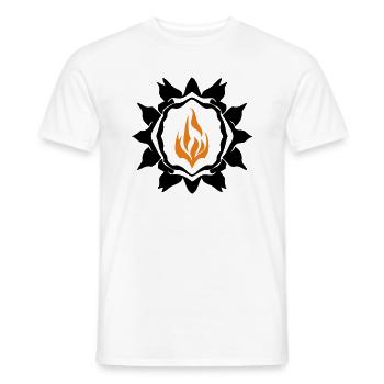 Feuer-Rune - Männer T-Shirt - Weiß - Vorne - AI Model Male 178 dark (178cm)