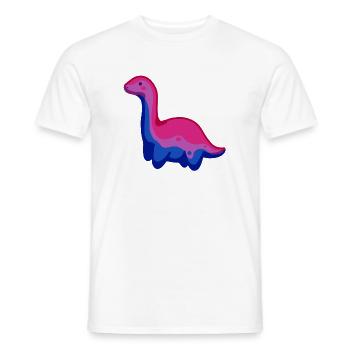 hugadino bi dino, cute dinosaur - Men's T-Shirt - white - Front - AI Model Male 178 dark (178cm)