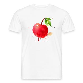 Cherry Splash - Men's T-Shirt - white - Front - AI Model Male 178 dark (178cm)