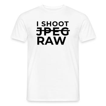 We don't shoot JPEG! - Männer T-Shirt - Weiß - Vorne - AI Model Male 178 dark (178cm)