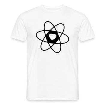 Atom with heart - Men's T-Shirt - white - Front - AI Model Male 178 dark (178cm)