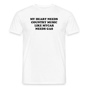 Country Rhythms Essence of the Heart - Men's T-Shirt - white - Front - AI Model Male 178 dark (178cm)