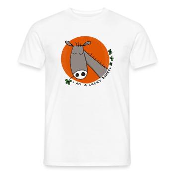 Âne porte-bonheur - T-shirt homme - blanc - Devant - AI Model Male 178 dark (178cm)