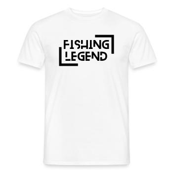 légende de la pêche pêcheur pêche - T-shirt homme - blanc - Devant - AI Model Male 178 dark (178cm)