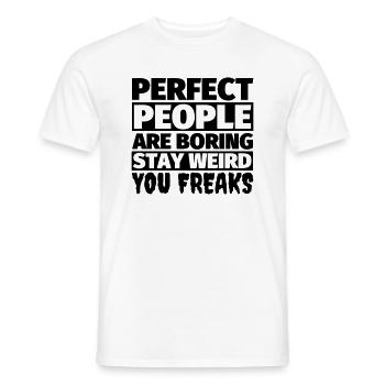 Les gens parfaits sont des monstres ennuyeux - T-shirt homme - blanc - Devant - AI Model Male 178 dark (178cm)