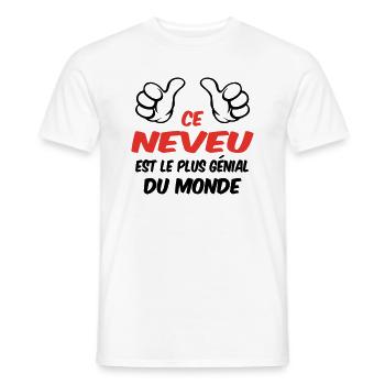 BESTER NEFFE - Männer T-Shirt - Weiß - Vorne - AI Model Male 178 dark (178cm)