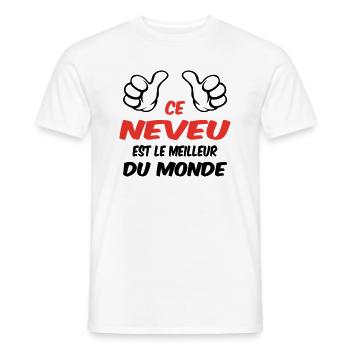 BESTER NEFFE - Männer T-Shirt - Weiß - Vorne - AI Model Male 178 dark (178cm)