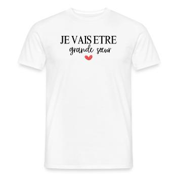 Ich werde eine große Schwester sein - Männer T-Shirt - Weiß - Vorne - AI Model Male 178 dark (178cm)