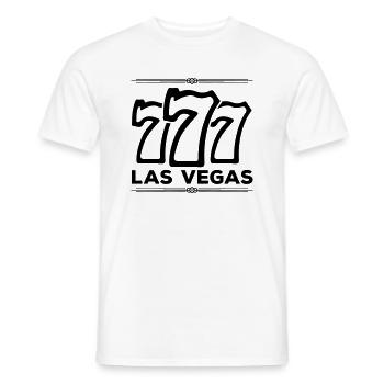 Las Vegas 777 - T-shirt homme - blanc - Devant - AI Model Male 178 dark (178cm)