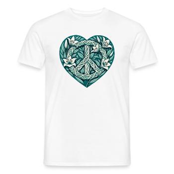 Peace Sign - Men's T-Shirt - white - Front - AI Model Male 178 dark (178cm)