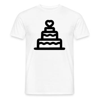 Herz-Torte - Männer T-Shirt - Weiß - Vorne - AI Model Male 178 dark (178cm)