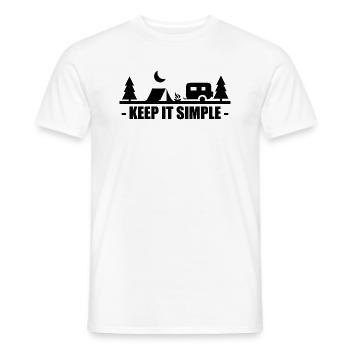 Camping camping-car caravane aventure - T-shirt homme - blanc - Devant - AI Model Male 178 dark (178cm)