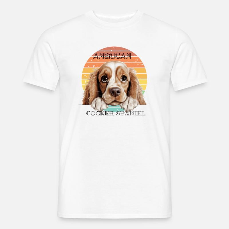 Amerikanischer Cocker Spaniel - Männer T-Shirt - Weiß