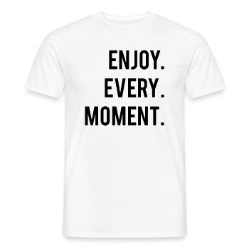 enjoy moment - Männer T-Shirt - Weiß - Vorne - AI Model Male 178 dark (178cm)