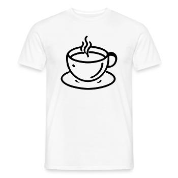 tasse à café café thé - T-shirt homme - blanc - Devant - AI Model Male 178 dark (178cm)
