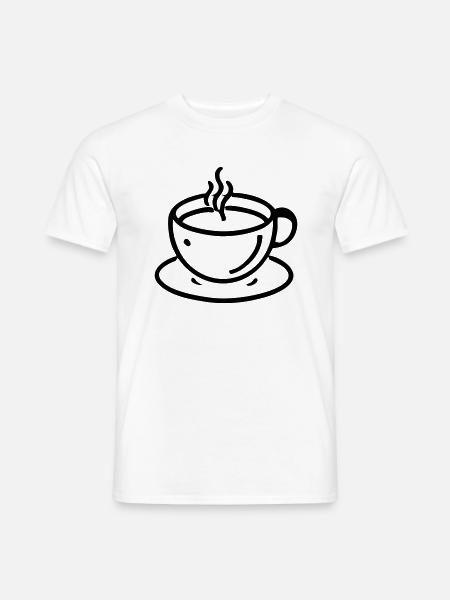 coffee cup coffee tea - Men's T-Shirt - white