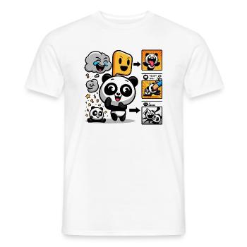 Drôles d’émotions de panda - T-shirt homme - blanc - Devant - AI Model Male 178 dark (178cm)