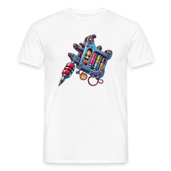 tattoo maschine - Männer T-Shirt - Weiß - Vorne - AI Model Male 178 dark (178cm)