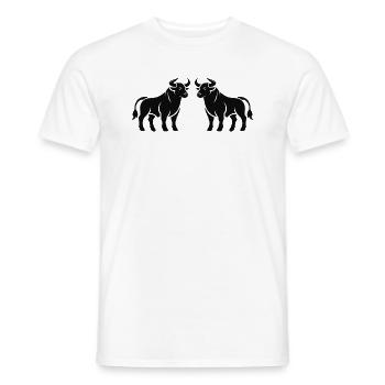 taureaux - T-shirt homme - blanc - Devant - AI Model Male 178 dark (178cm)