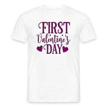 xoxo love you amore Blumen Frauen Valentinstag 14 - Männer T-Shirt - Weiß - Vorne - AI Model Male 178 dark (178cm)