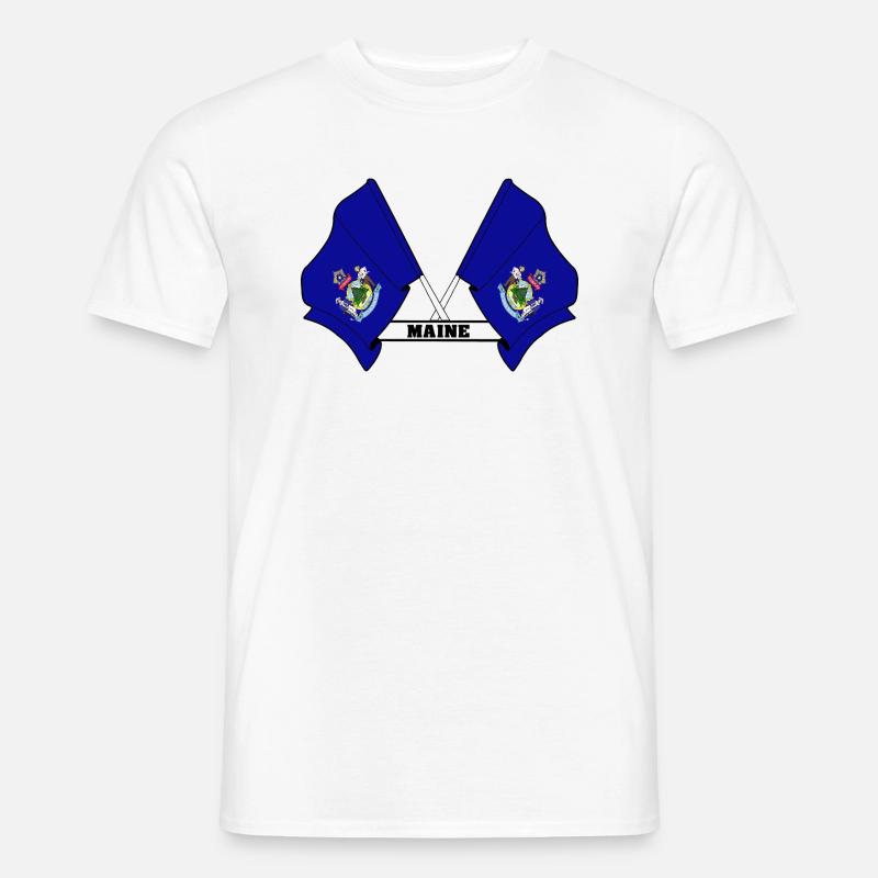 wee flags text MAINE - Men's T-shirt - white