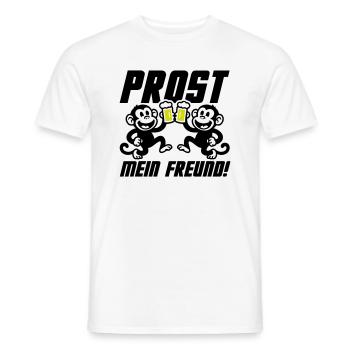 Prost Mein Freund Bier - Männer T-Shirt - Weiß - Vorne - AI Model Male 178 dark (178cm)