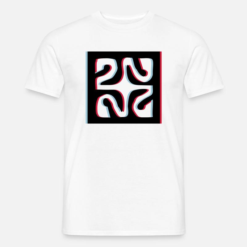 3d Diamant Tattoo - Männer T-Shirt - Weiß