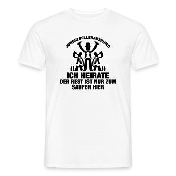 JGA ICH Heirate - Männer T-Shirt - Weiß - Vorne - AI Model Male 178 dark (178cm)
