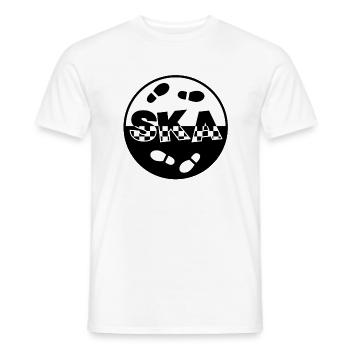 ska cercle sur fond blanc - T-shirt homme - blanc - Devant - AI Model Male 178 dark (178cm)