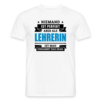 Funshirt Lehrerin - Männer T-Shirt - Weiß - Vorne - AI Model Male 178 dark (178cm)