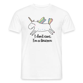 Einhorn - Männer T-Shirt - Weiß - Vorne - AI Model Male 178 dark (178cm)