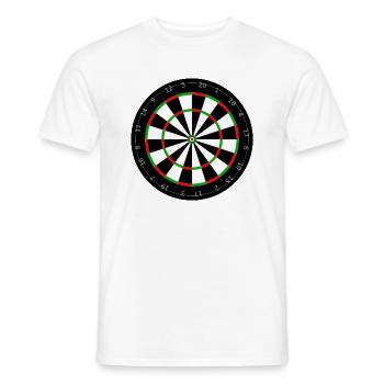 Dartboard - Men's T-Shirt - white - Front - AI Model Male 178 dark (178cm)