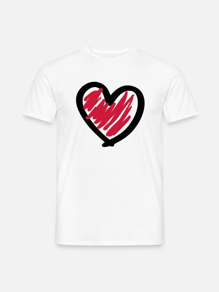 Cool Heart - Männer T-Shirt - Weiß