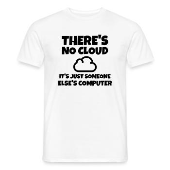 IT Saying Cloud Computer Developer Programmer - Men's T-Shirt - white - Front - AI Model Male 178 dark (178cm)