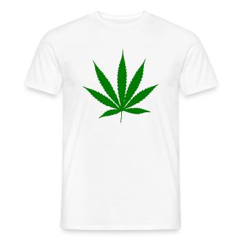 Cannabis - T-shirt homme - blanc - Devant - AI Model Male 178 dark (178cm)